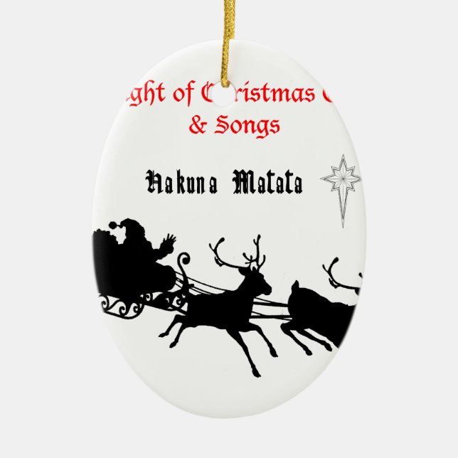Sing Along Christmas – Carols & Festive Joy Ceramic Tree Decoration (Front)