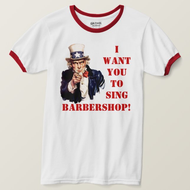 Sing Barbershop T-Shirt (Design Front)