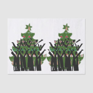 Sing Christmas Music Carol Singers Gospel Choir Tissue Paper