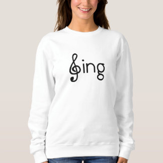 Sing Clef Word Image Sing Notes Sweatshirt