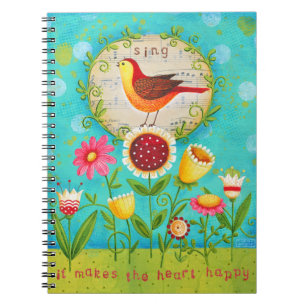 Sing - Happy Heart Inspirational Journal Notebook