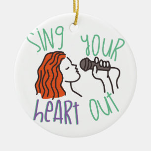 Sing & Heart Out Ceramic Tree Decoration