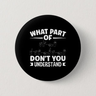 Sing Language Asl Teacher Asl Alphabet Pun  6 Cm Round Badge