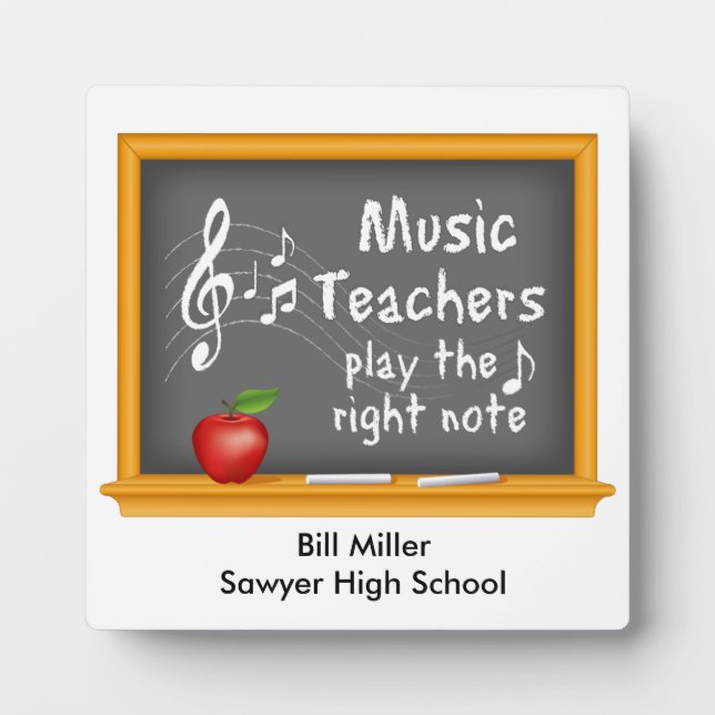 Sing Out for Music Teachers  Plaque (Front)