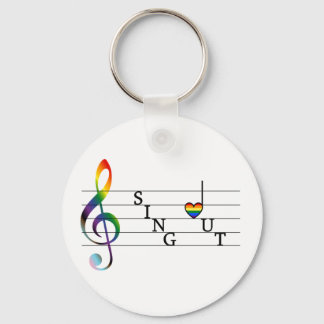 Sing Out Pride Key Ring