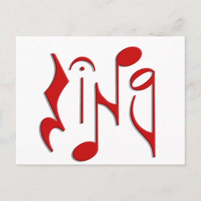 sing postcard (Front)