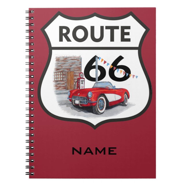 Sing route 66 gifts spiral notebook (Front)