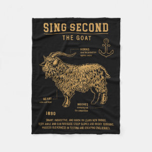 Sing Second The Goat (on Back)  Fleece Blanket