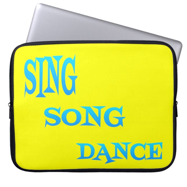 Sing Song Dance Art laptop Sleeve (Front)