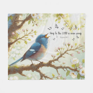 Sing To The LORD A New Song Psalm 96:1 Fleece Blanket