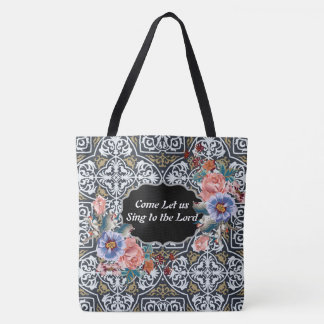 Sing to the Lord Psalm 95:1 Designer Aztec Tote Bag