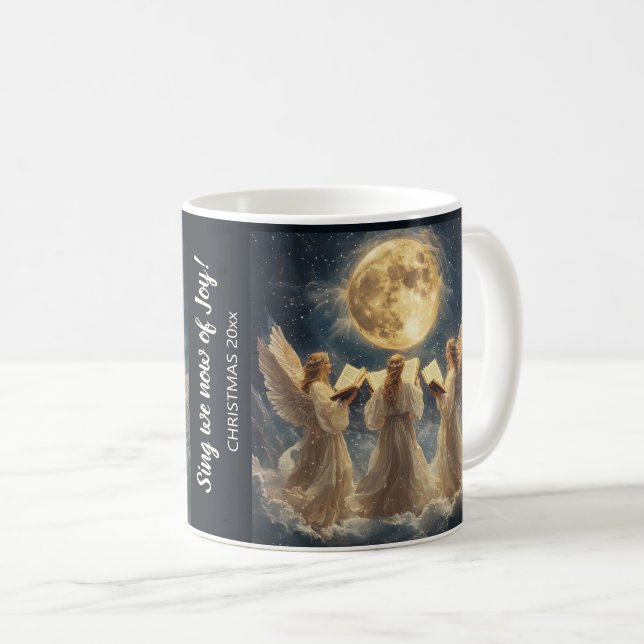 SING WE NOW OF JOY Christmas Mug / Angelic Choir (Front Right)