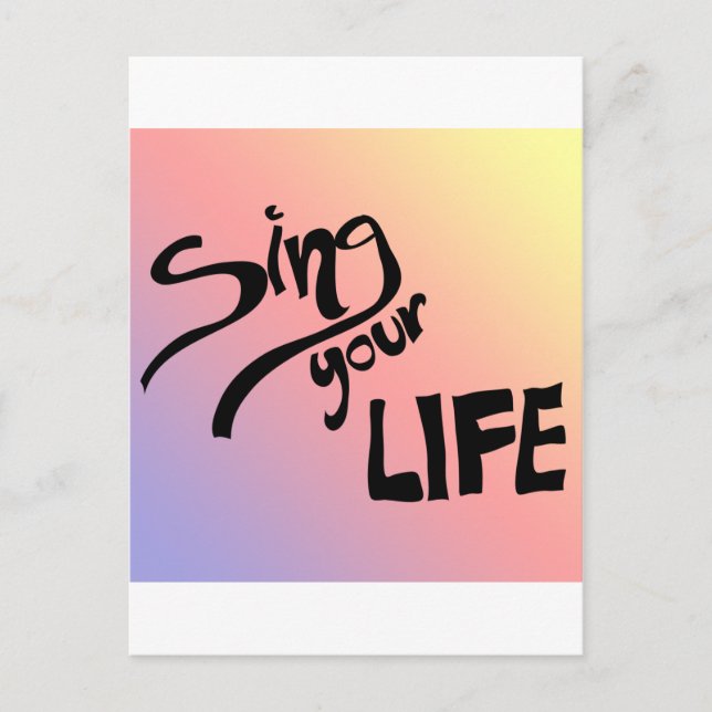 Sing Your Life Postcard (Front)