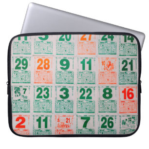 Singapore-21 JUL 2019:Vintage Chinese calendar pap Laptop Sleeve