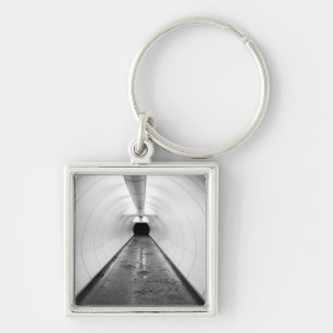 Singapore. An illuminated pedestrian tunnel in Key Ring