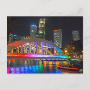 Singapore at Night Postcard