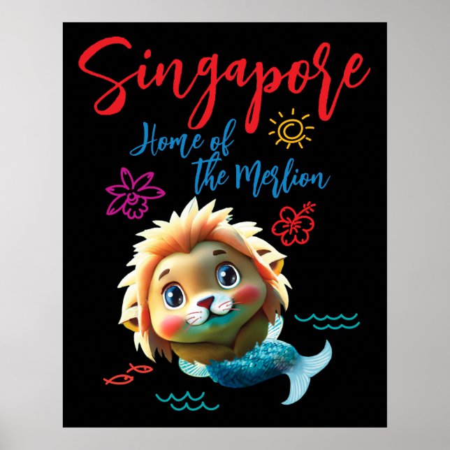 Singapore Baby Merlion Poster (Front)