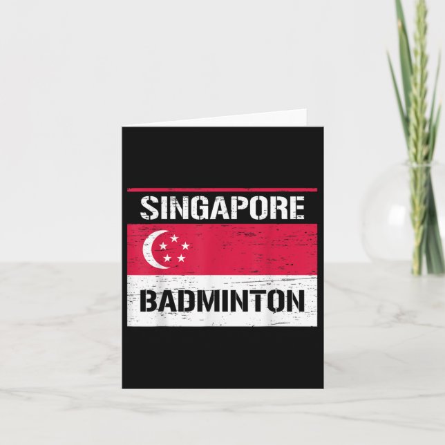 Singapore Badminton Team Badminton  Card (Front)