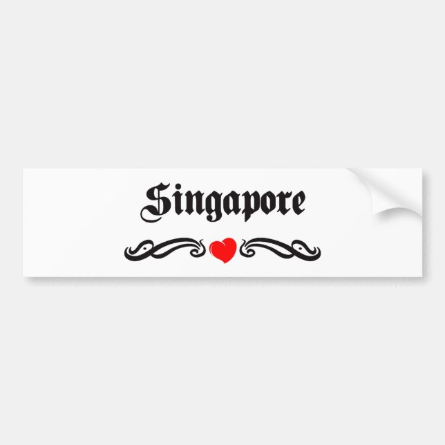 Singapore Bumper Sticker (Front)
