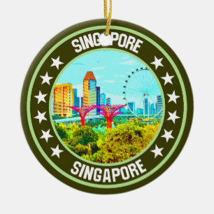 Singapore ceramic tree decoration