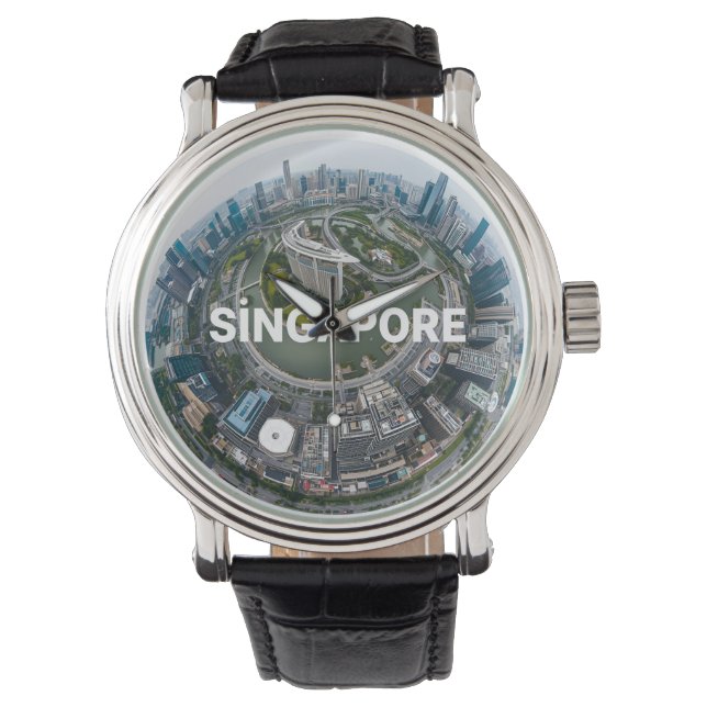Singapore city retro Skyline Watch (Front)
