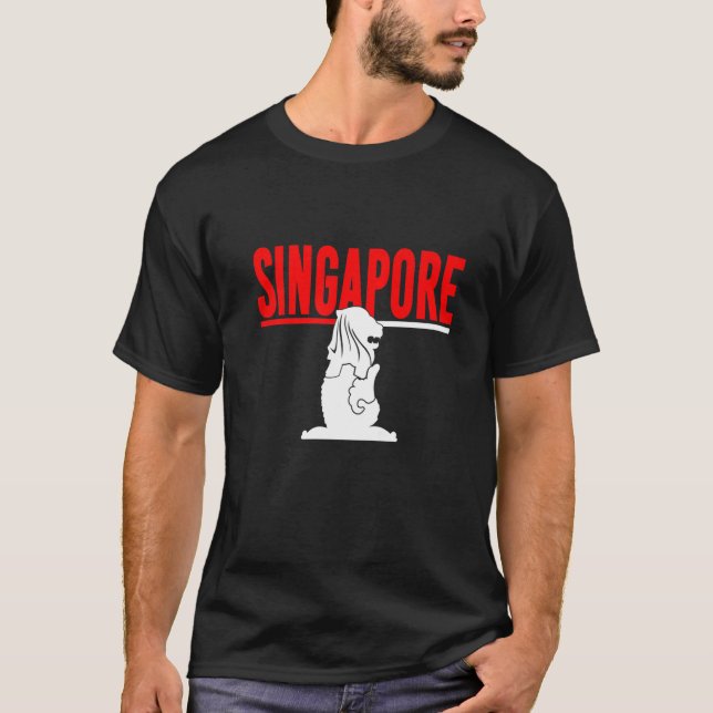 Singapore  City Tourist Destination Souvenir T-Shirt (Front)