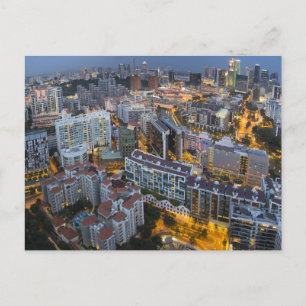 Singapore Cityscape at Blue Hour Postcard
