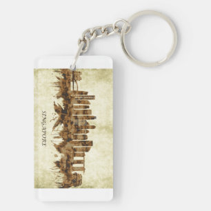 Singapore Cityscape Key Ring