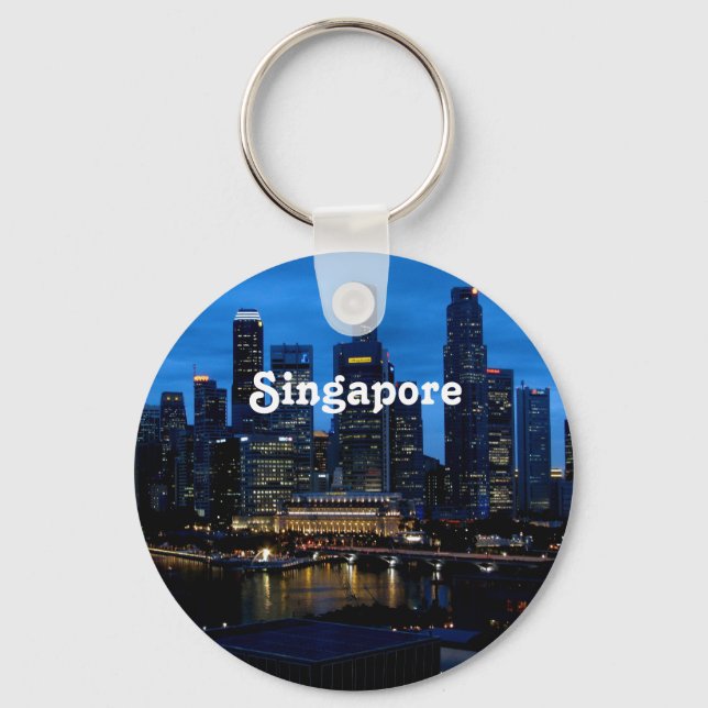 Singapore Cityscape Key Ring (Front)