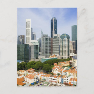 Singapore cityscape postcard