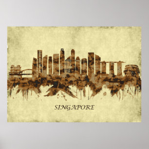 Singapore Cityscape Poster