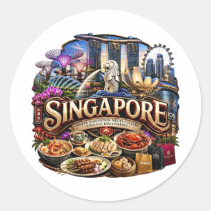 SINGAPORE CLASSIC ROUND STICKER