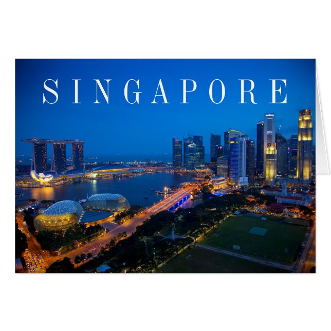 Singapore Downtown at Night (Front Horizontal)