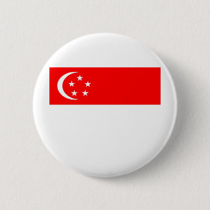 Singapore flag 6 cm round badge