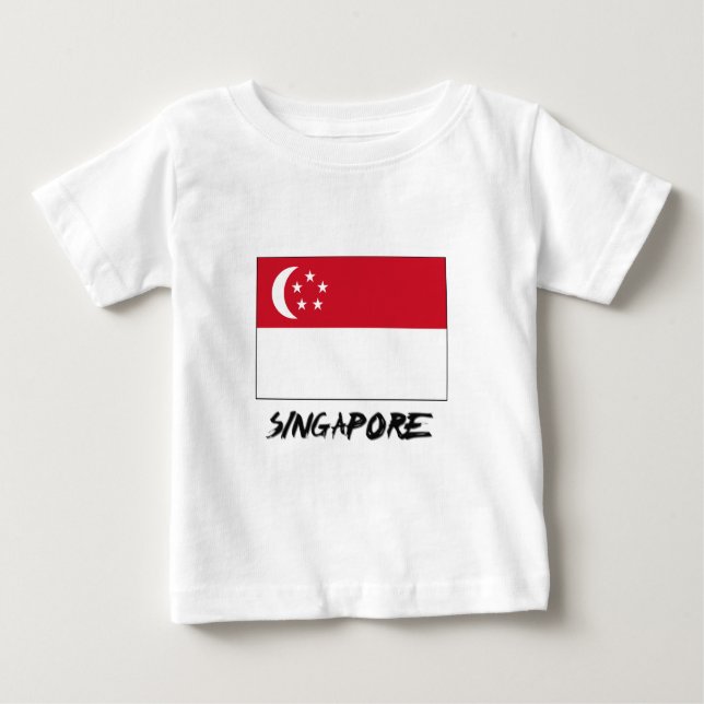 Singapore Flag Baby T-Shirt (Front)