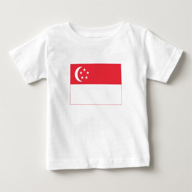 Singapore Flag Baby T-Shirt (Front)