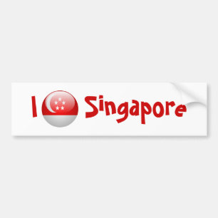 Singapore Flag Bumper Sticker