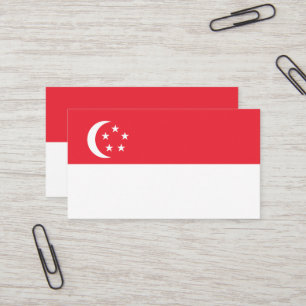 Singapore flag business card