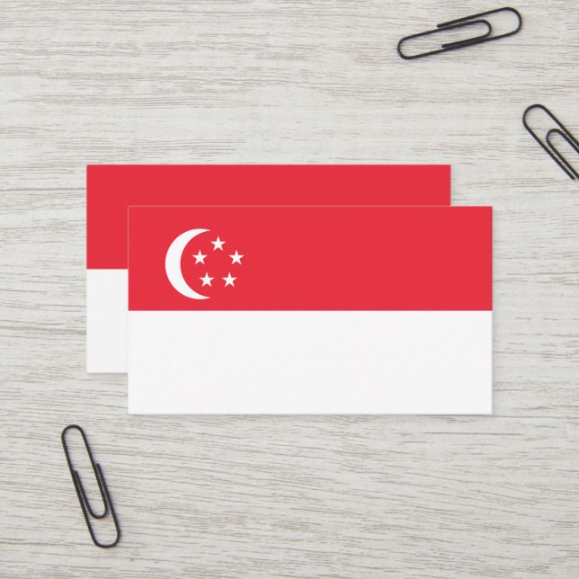 Singapore flag business card (Front/Back In Situ)