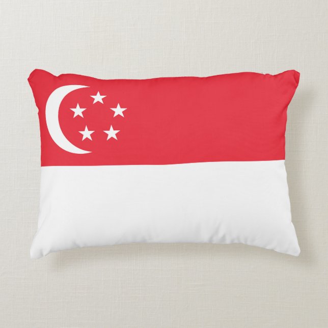 Singapore flag decorative cushion (Front)