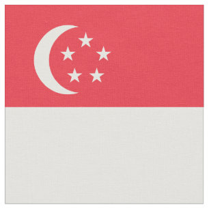 Singapore flag fabric