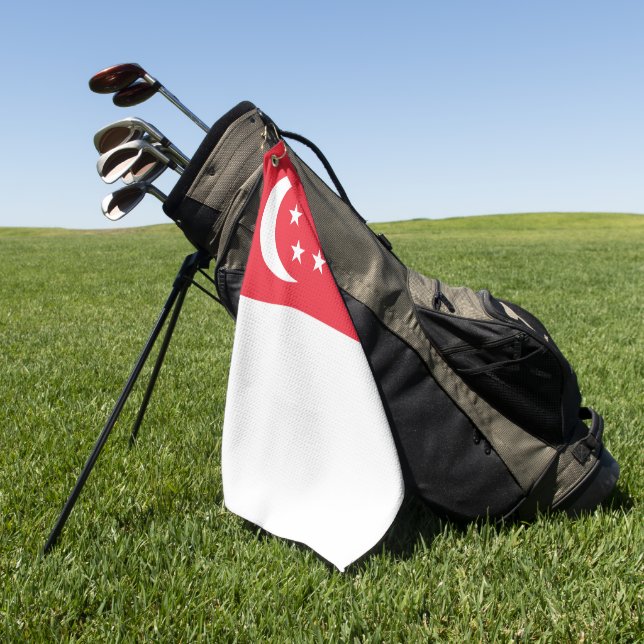 Singapore flag golf towel (Green)
