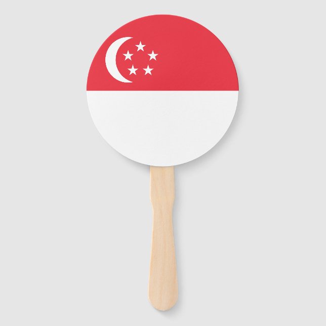 Singapore Flag Hand Fan (Front)