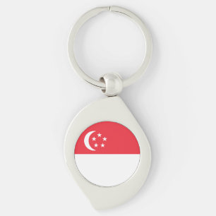 Singapore Flag Key Ring