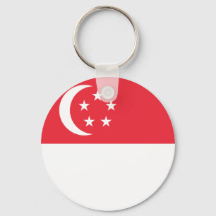 Singapore Flag Key Ring