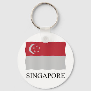 Singapore flag key ring