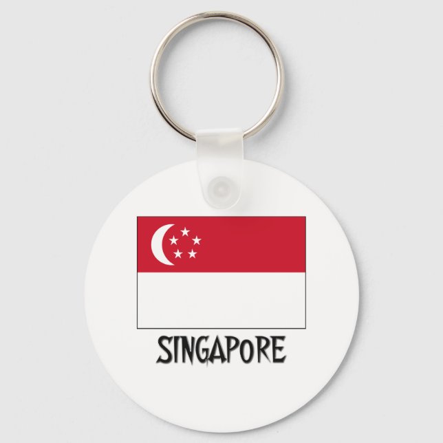 Singapore Flag Key Ring (Front)