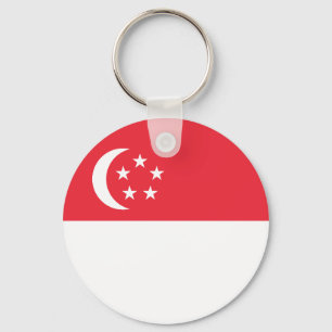 Singapore Flag Key Ring