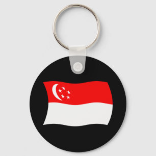 Singapore Flag Keychain