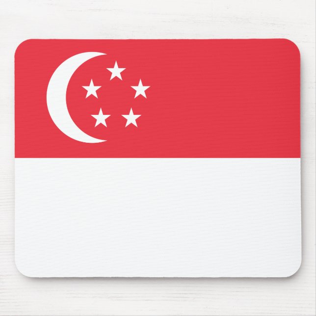 Singapore Flag Magnet Mouse Pad (Front)